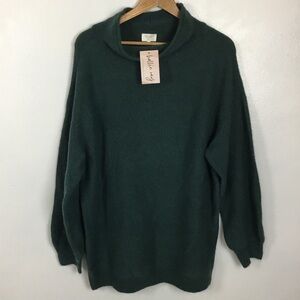 NWT GENTLE FAWN JONES Oversize Pullover Sweater in Heather Spruce Green Large